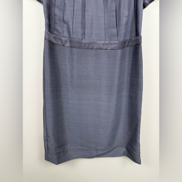 🎀STELLA MCCARTNEY grey silk crew neck short sleeve dress 46 - Picture 6 of 14